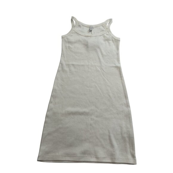 Hibou Rib Tank Dress in White - Picture 1 of 4